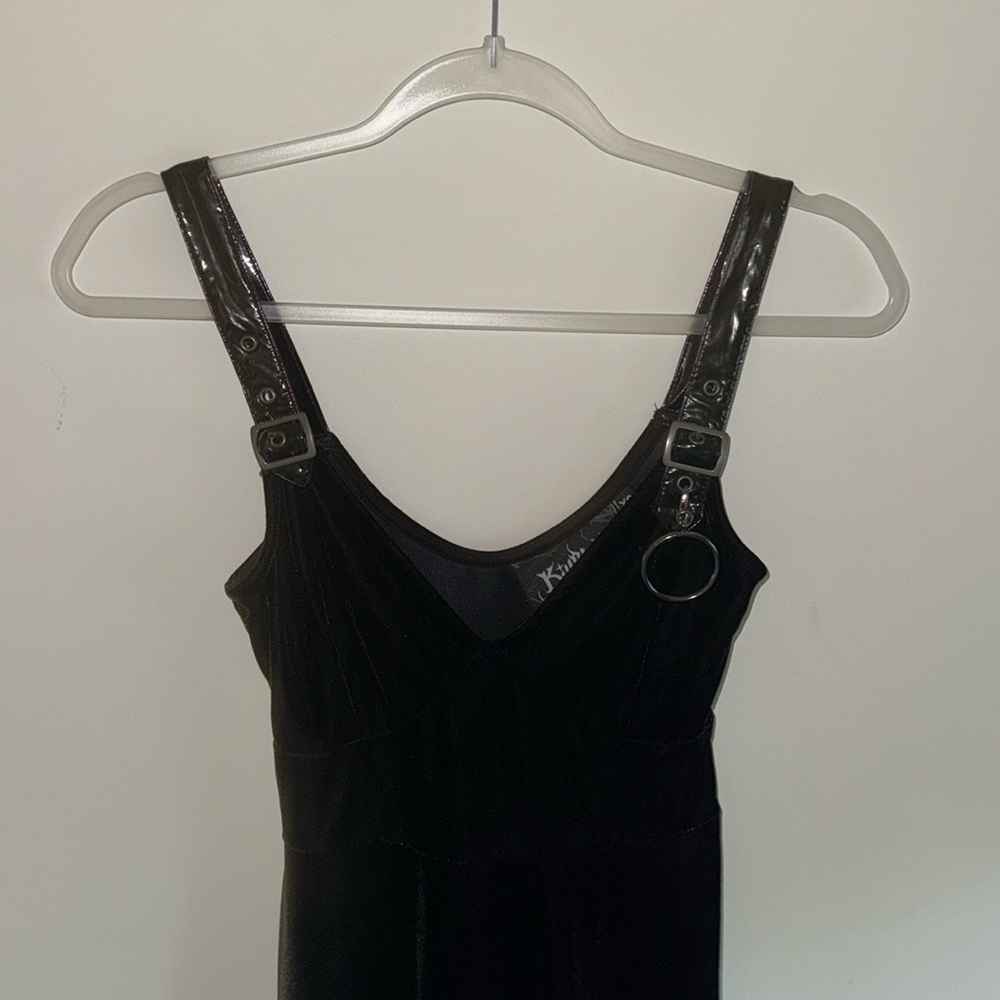 Killstar X Avril Lavigne black Goth scream velvet skater mini dress size XS